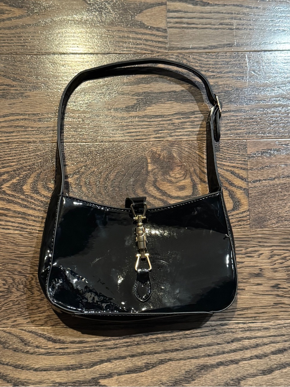 Black patent leather handbag with silver hardware BRAND NEW #luxury #leather